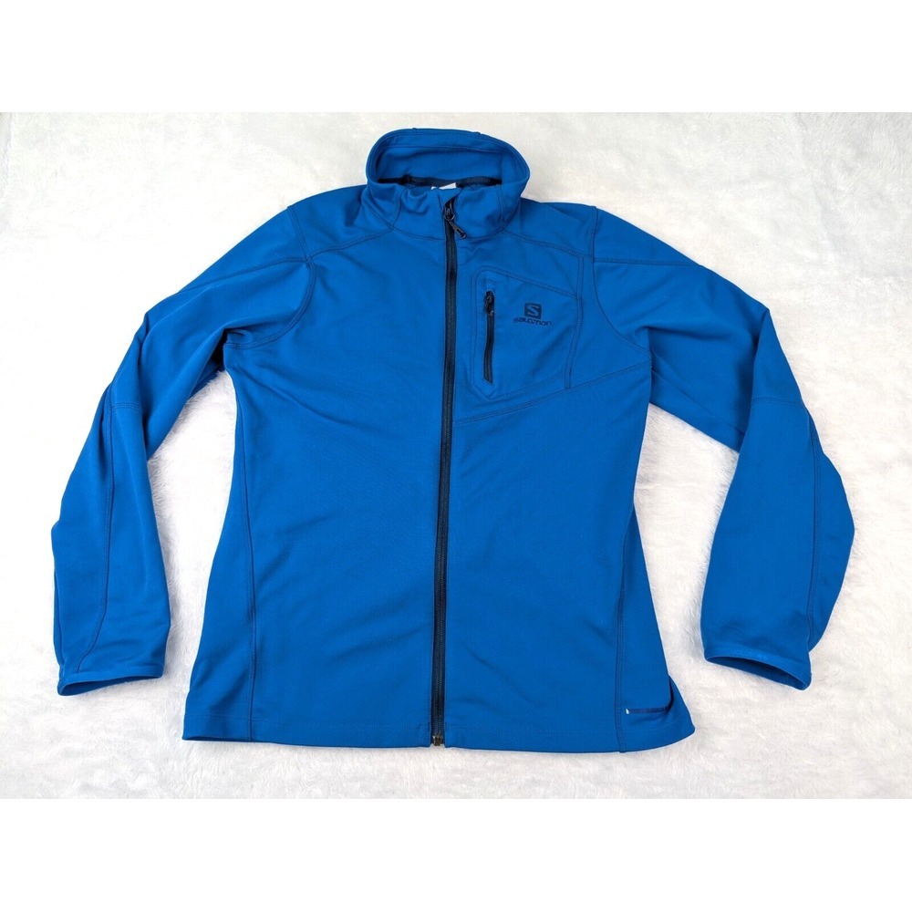 Salomon Actitherm Jacket Full Zip Size Women's M Blue Fleece Lined‎
